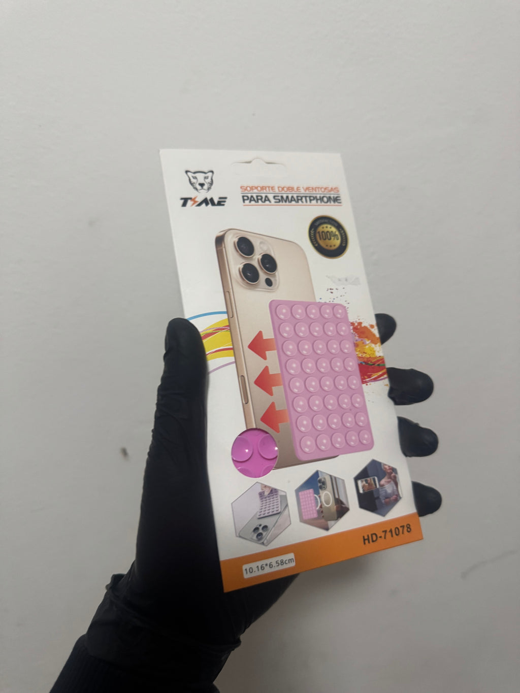 Soporte doble ventosas para smartphone