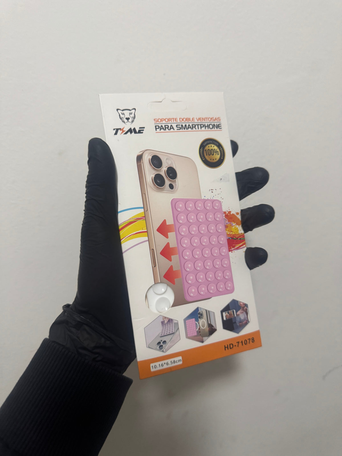 Soporte doble ventosas para smartphone