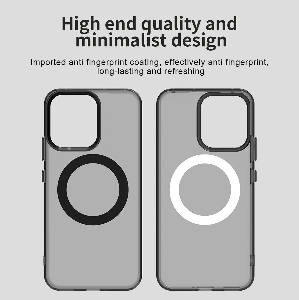 Funda MagSafe para OPPO Reno 14 / 14F / 14 Pro – Transparente con Carga Inalámbrica