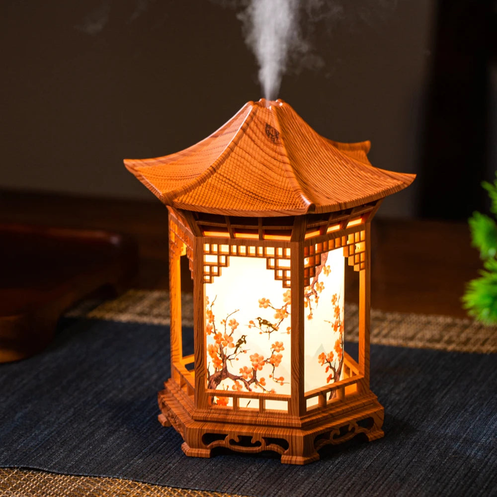 Humidificador Decorativo Estilo Chino – Luz Nocturna y Spray Suave