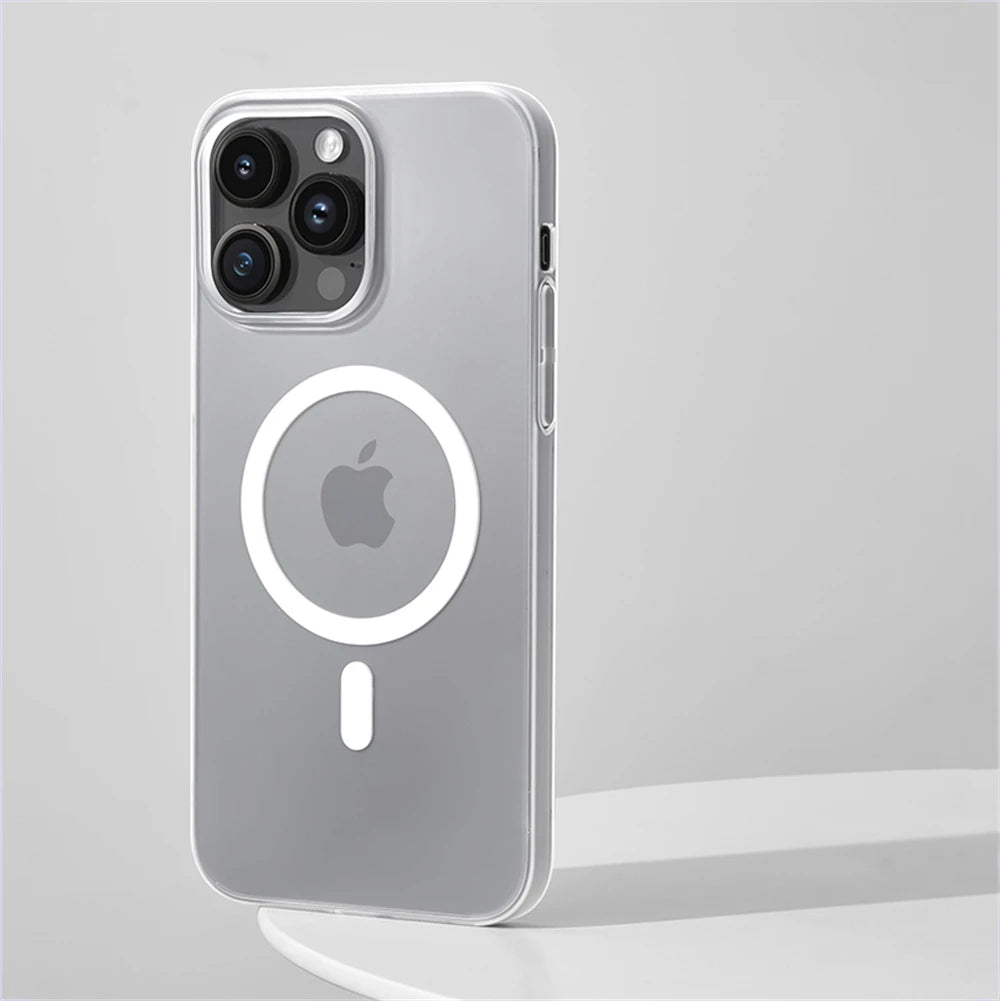 Funda Transparente MagSafe Ultra Fina PC para iPhone – iPhone 12 al 18 Pro Max