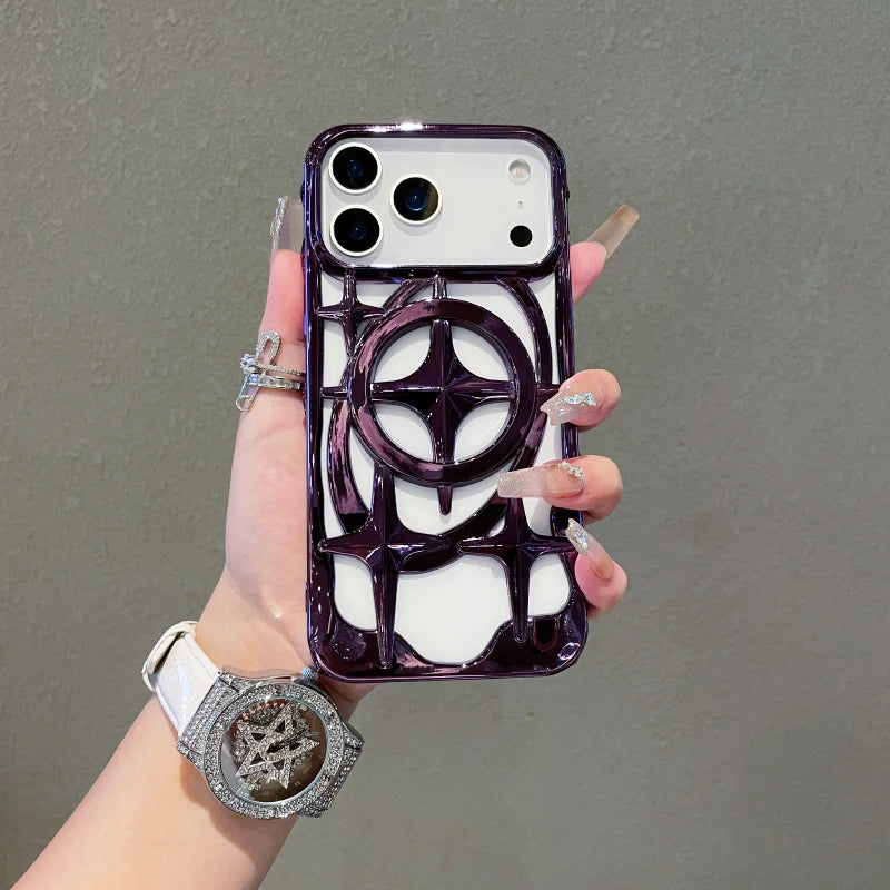 Funda MagSafe iPhone con Disipación de Calor – Plating Color Sólido, iPhone 12 al 17 Pro Max