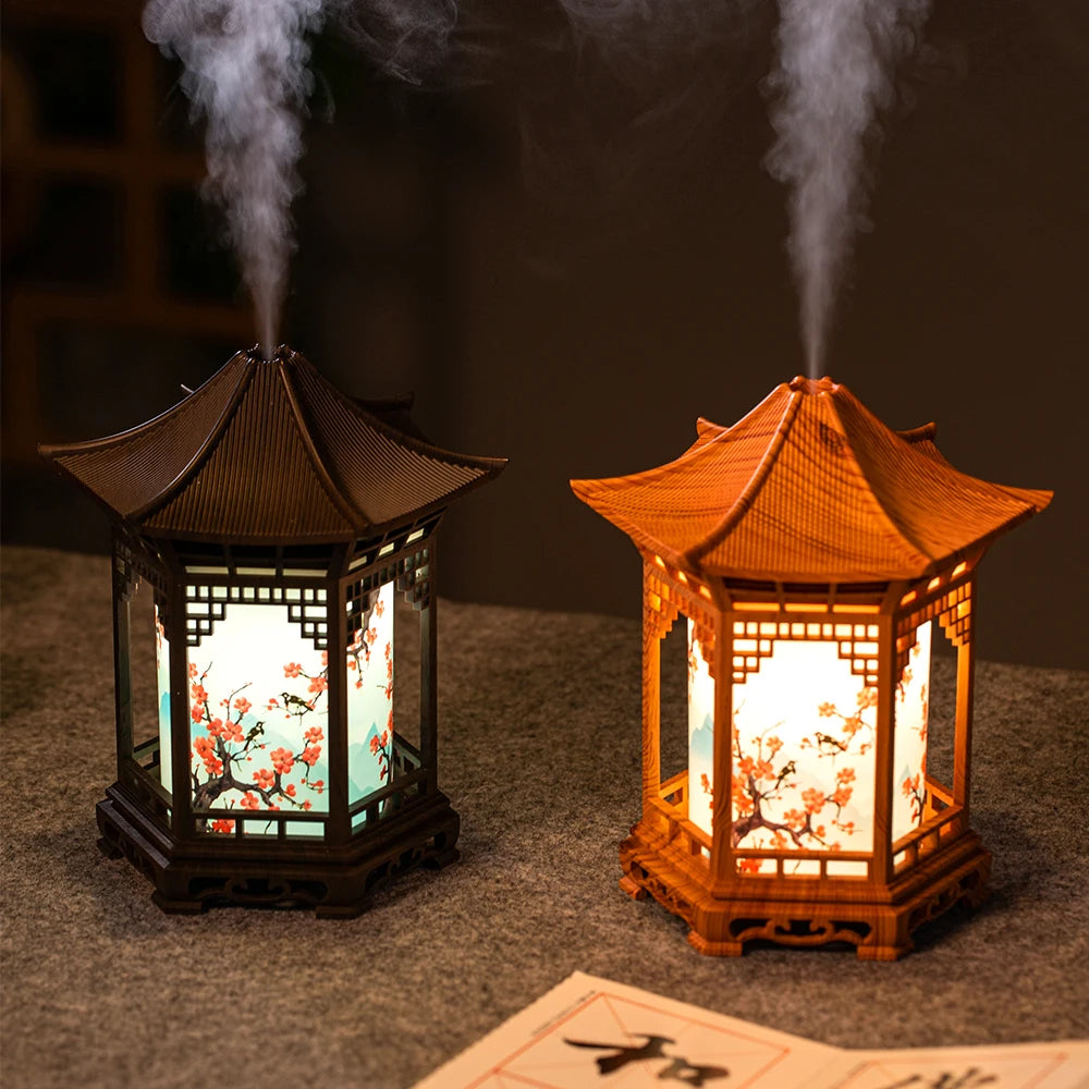 Humidificador Decorativo Estilo Chino – Luz Nocturna y Spray Suave
