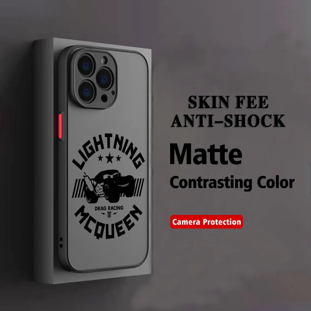 Funda iPhone Diseño Rayo McQueen – Compatible con iPhone 11 al 17 Pro Max