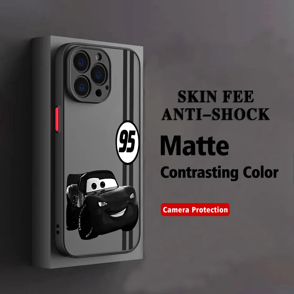 Funda iPhone Diseño Rayo McQueen – Compatible con iPhone 11 al 17 Pro Max