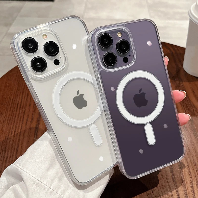 Funda Transparente MagSafe para iPhone – Compatible con Carga Inalámbrica