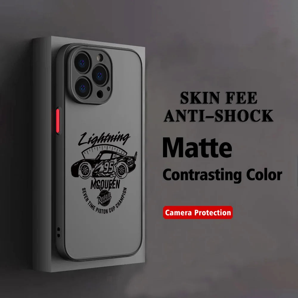Funda iPhone Diseño Rayo McQueen – Compatible con iPhone 11 al 17 Pro Max
