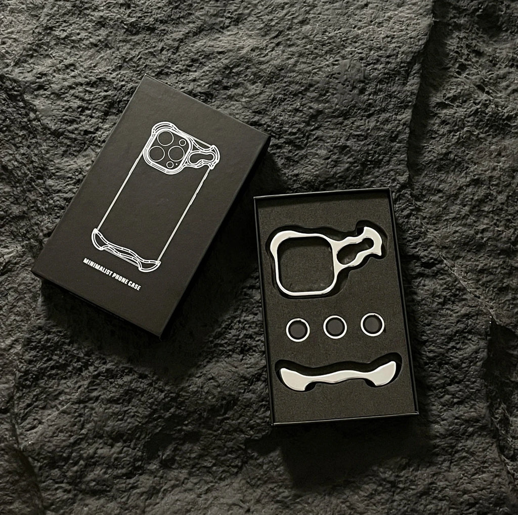 Funda Bumper de Metal para iPhone – Diseño Irregular, Protección de Lente, iPhone 13 al 18 Pro Max