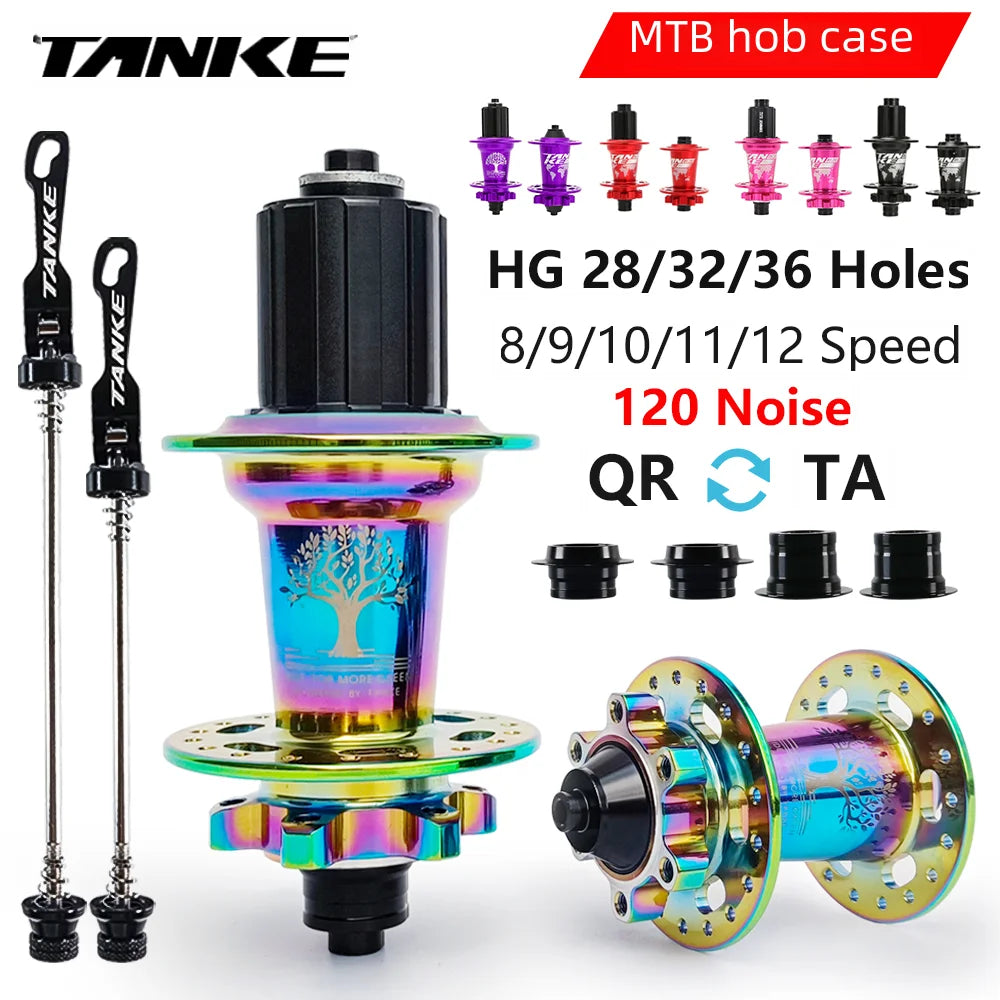 Hub MTB TANKE TH-390 – 120 Clicks, Eje Pasante o Liberación Rápida, 28/32/36 Agujeros