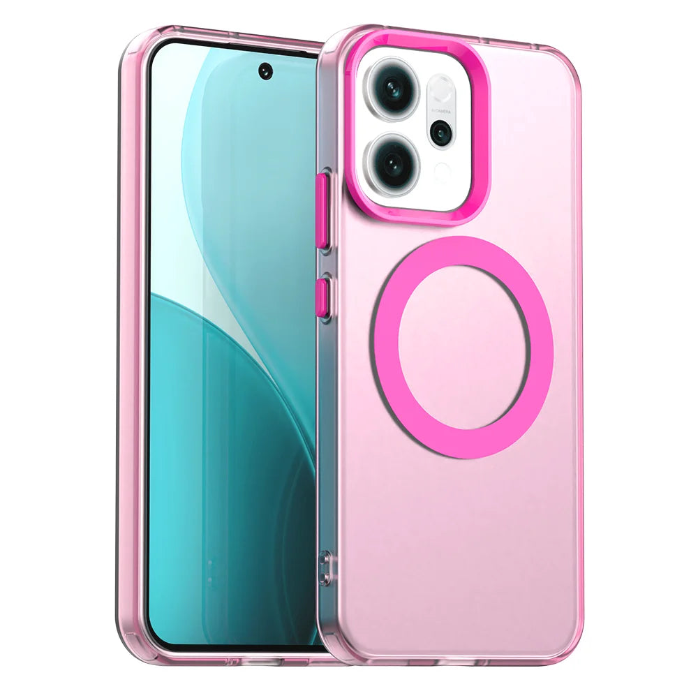 Funda MagSafe para OPPO Reno 14 / 14F / 14 Pro – Transparente con Carga Inalámbrica