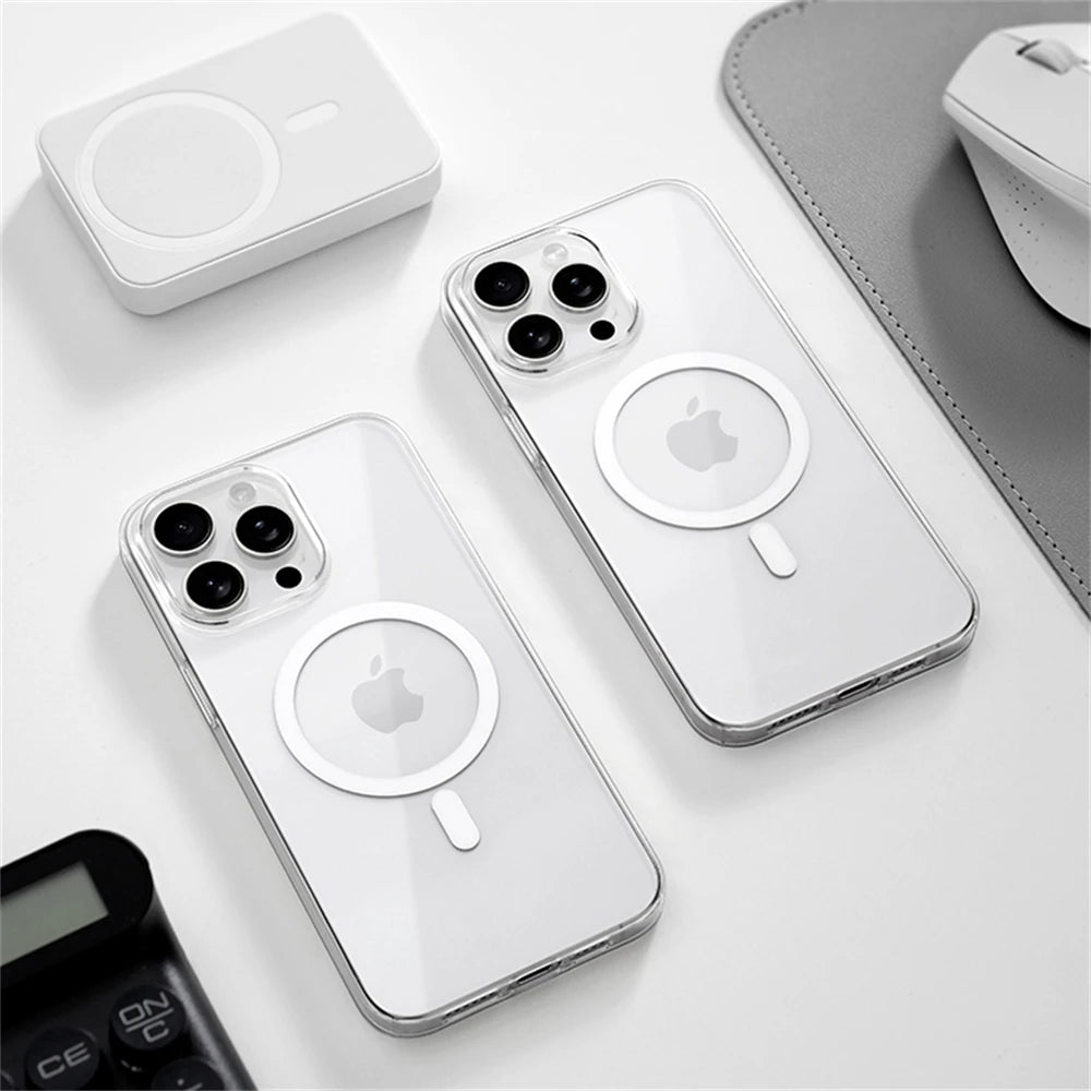 Funda Transparente MagSafe Ultra Fina PC para iPhone – iPhone 12 al 18 Pro Max