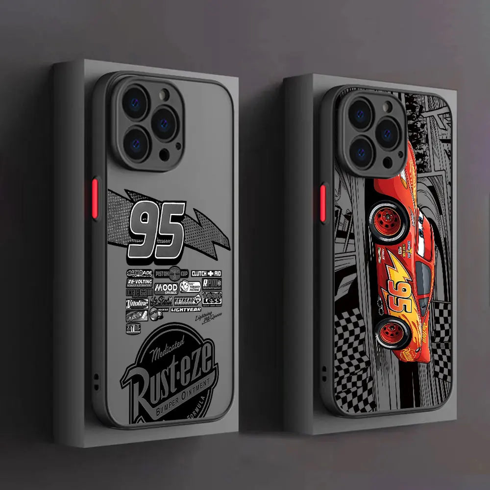 Funda iPhone Diseño Rayo McQueen – Compatible con iPhone 11 al 17 Pro Max