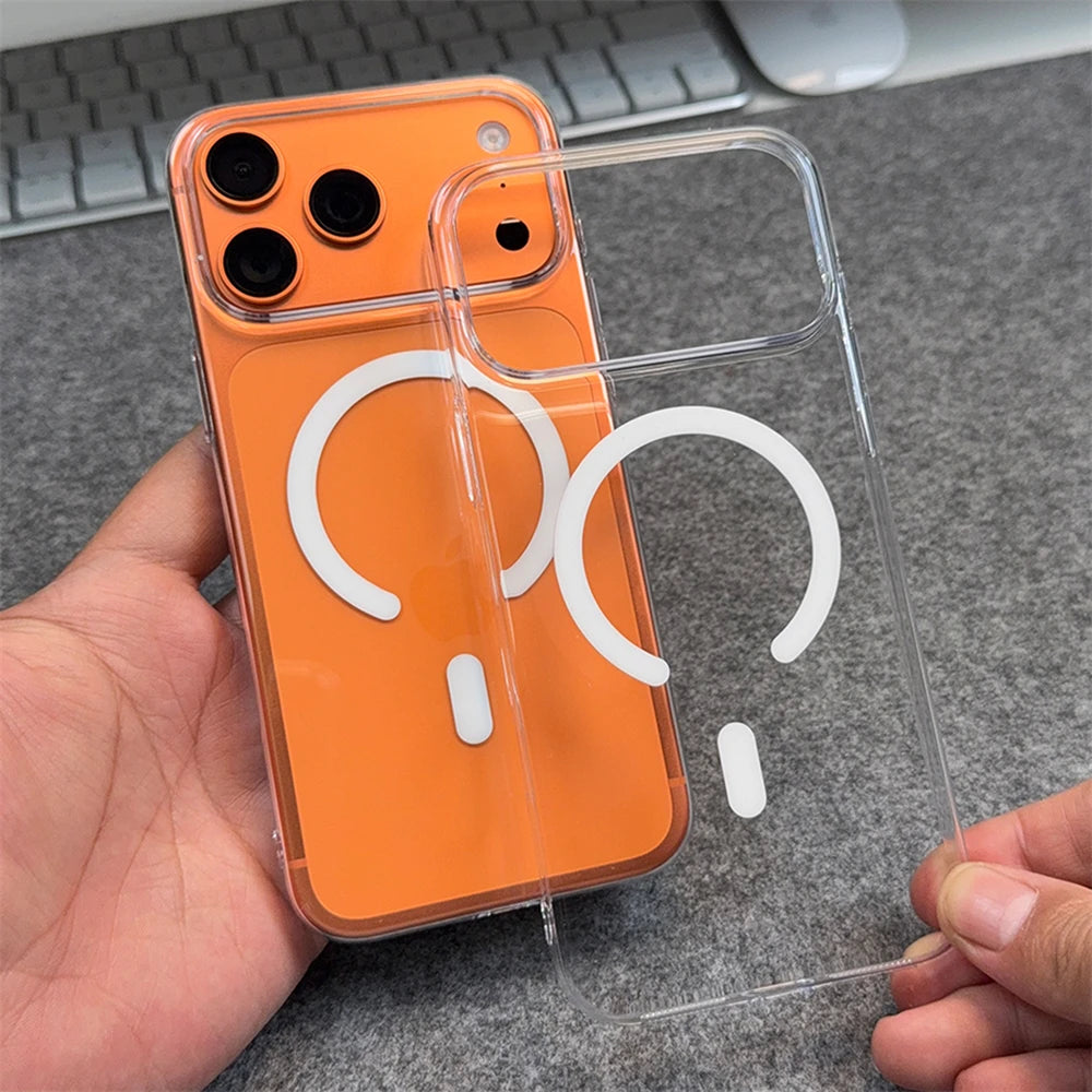 Funda Transparente MagSafe Ultra Fina PC para iPhone – iPhone 12 al 18 Pro Max