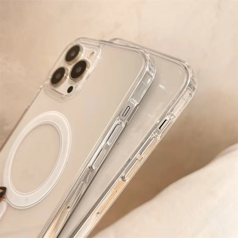 Funda Transparente Compatible con MagSafe y Carga Inalámbrica
