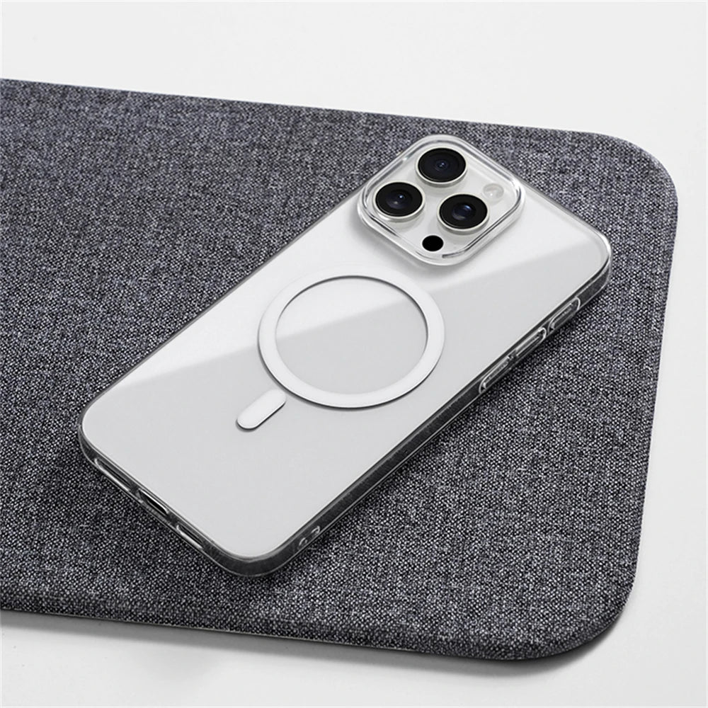 Funda Transparente MagSafe Ultra Fina PC para iPhone – iPhone 12 al 18 Pro Max