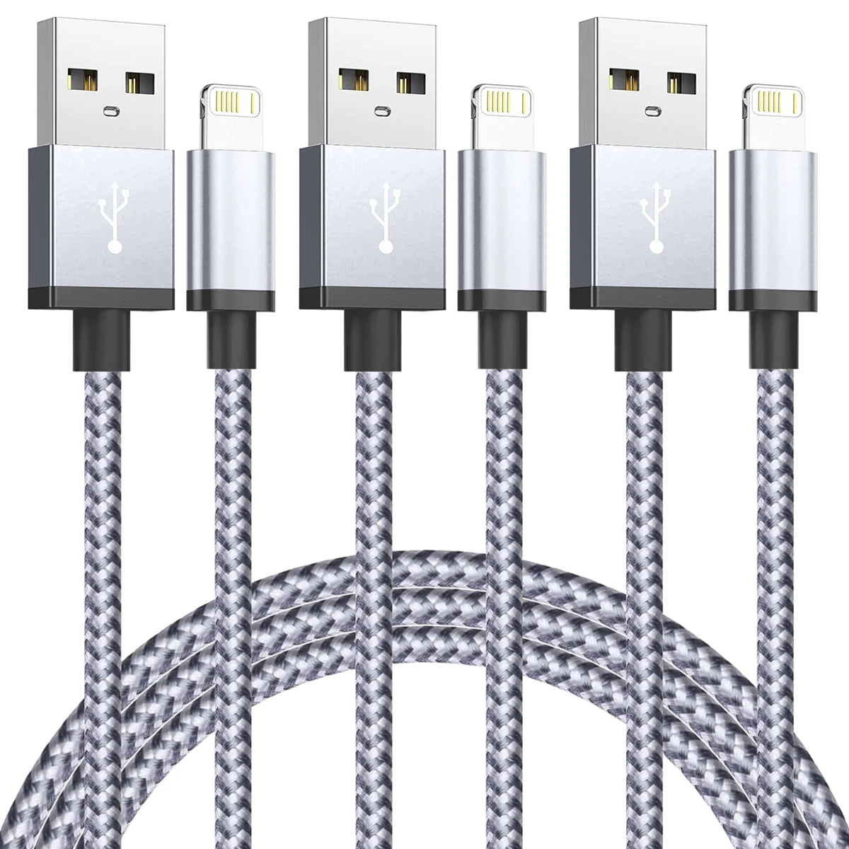 Cable Cargador para iPhone – Carga Rápida, 1m/2m/3m, Compatible con iPhone 6 al 14