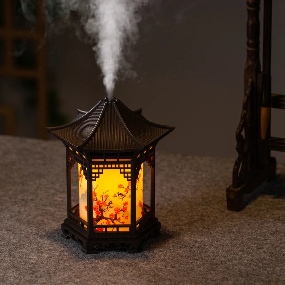 Humidificador Decorativo Estilo Chino – Luz Nocturna y Spray Suave