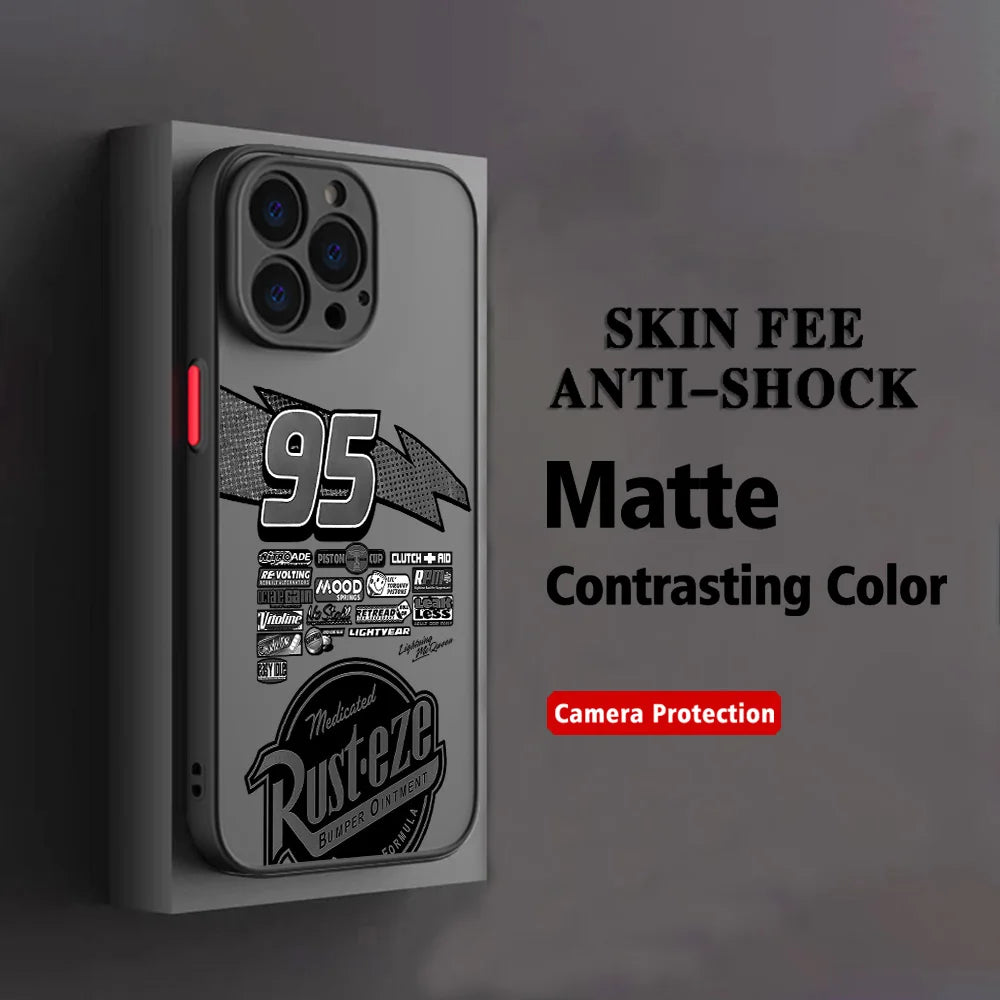 Funda iPhone Diseño Rayo McQueen – Compatible con iPhone 11 al 17 Pro Max