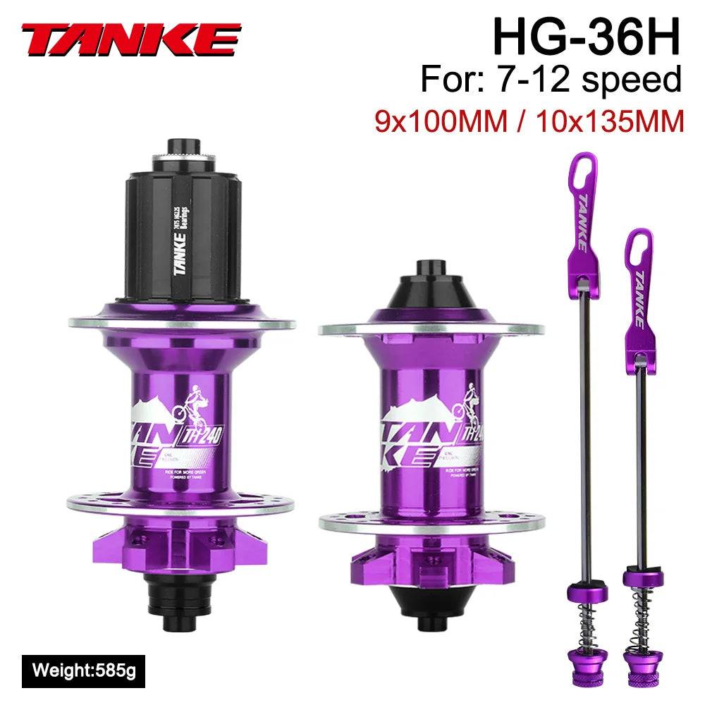 Hub MTB TANKE 120 Clicks – Freno a Disco, 32/36 Agujeros, Liberación Rápida
