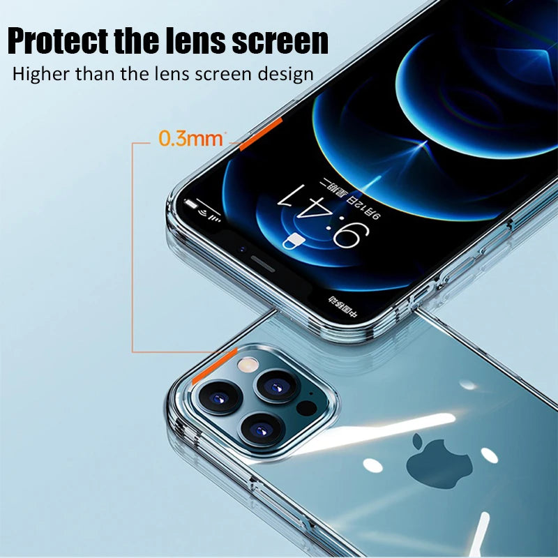 Funda Ultra Fina Transparente para iPhone – Silicona Suave, iPhone 11 al 16E Pro Max