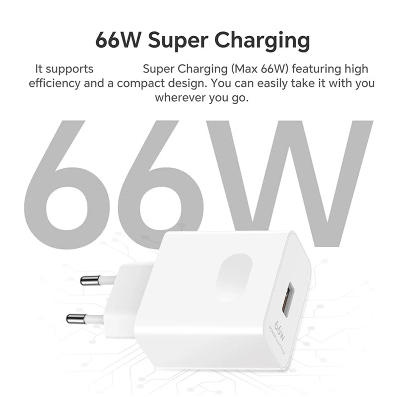 Cable Cargador Rápido 66W para Huawei – Tipo C, Compatible con Mate, P y Nova