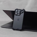 Funda Bumper de Metal para iPhone – Diseño Irregular, Protección de Lente, iPhone 13 al 18 Pro Max