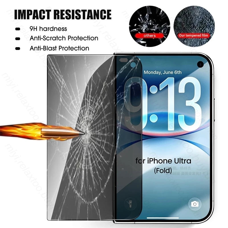 Vidrio Templado Anti Espía para iPhone Ultra 18 / Fold 2026 – Protección de Privacidad