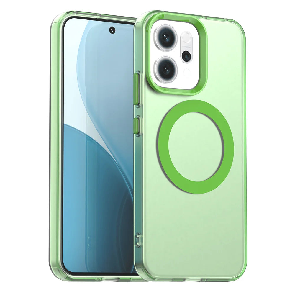 Funda MagSafe para OPPO Reno 14 / 14F / 14 Pro – Transparente con Carga Inalámbrica