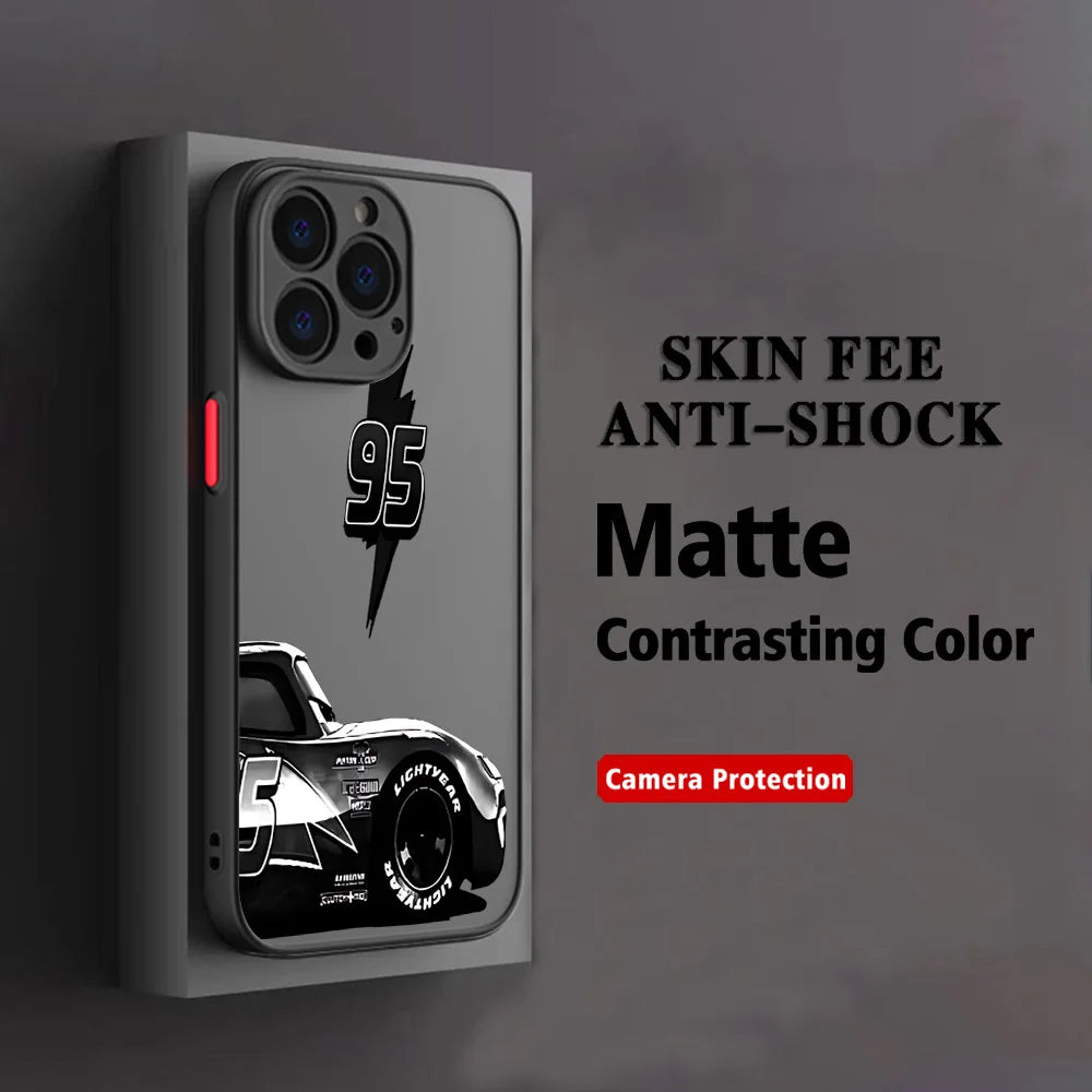 Funda iPhone Diseño Rayo McQueen – Compatible con iPhone 11 al 17 Pro Max