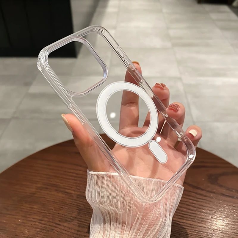 Funda Transparente MagSafe para iPhone – Compatible con Carga Inalámbrica
