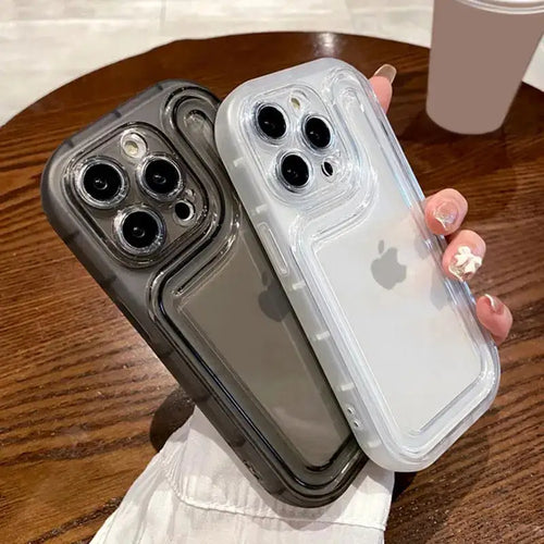 Funda Silicona Transparente con Bumper para iPhone – Antigoples, iPhone 7 al 16 Pro Max