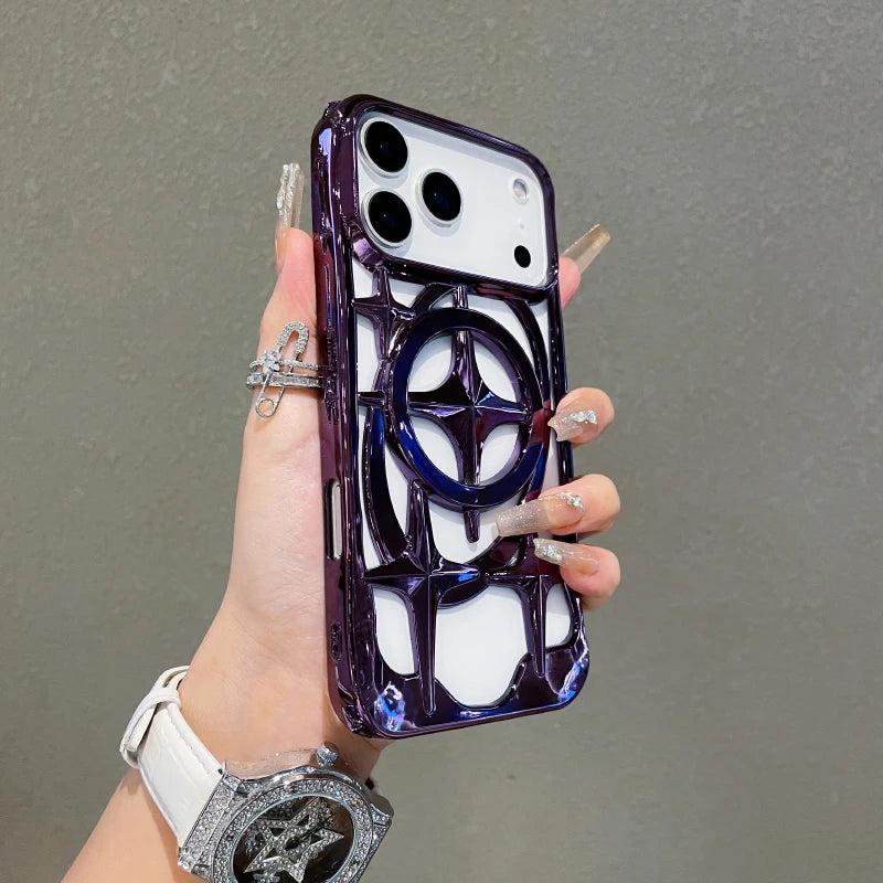 Funda MagSafe iPhone con Disipación de Calor – Plating Color Sólido, iPhone 12 al 17 Pro Max