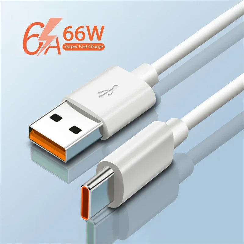 Cable Cargador Rápido 66W para Huawei – Tipo C, Compatible con Mate, P y Nova