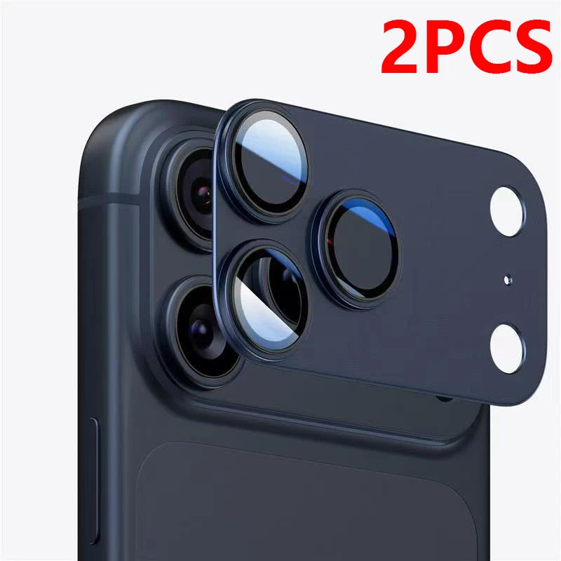 2PCS Aomor Lens Protector For iPhone 18 17 Pro Max Strong Adsorption Metal 9H Tempered Glass Camera Screen Full Protective Cover