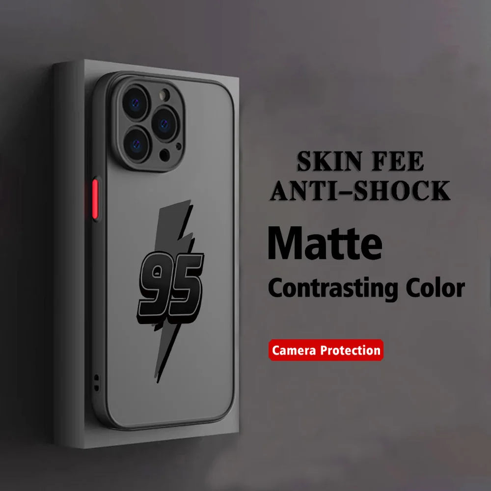 Funda iPhone Diseño Rayo McQueen – Compatible con iPhone 11 al 17 Pro Max