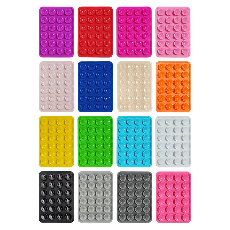 Soporte de Ventosa de Silicona para Celular – Simple o Doble Cara, Multiuso, Adhesivo y Portátil