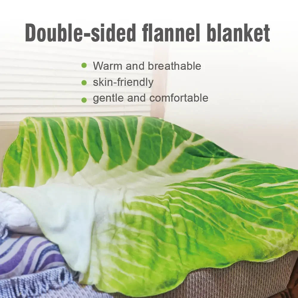 Manta Flannel Doble Faz – Diseño Repollo, Super Suave y Liviana