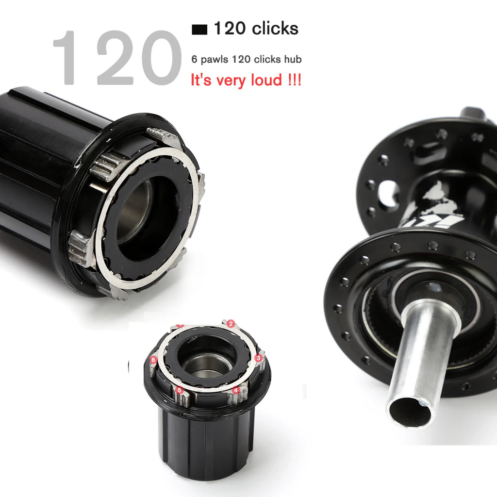 Hub MTB TANKE TH-390 – 120 Clicks, Eje Pasante o Liberación Rápida, 28/32/36 Agujeros