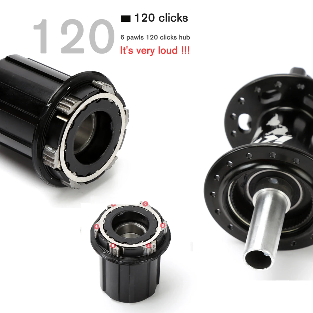 Hub MTB TANKE TH-390 – 120 Clicks, Eje Pasante o Liberación Rápida, 28/32/36 Agujeros
