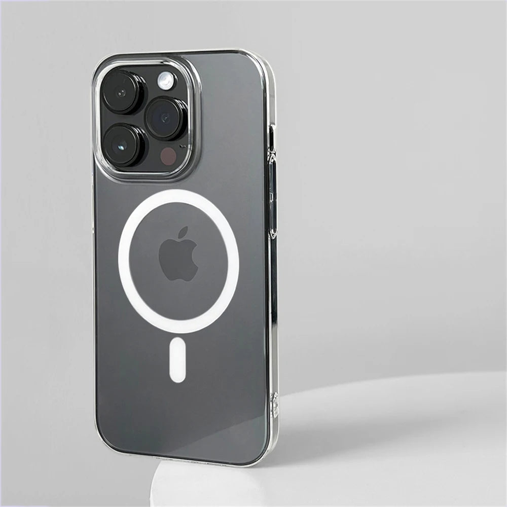 Funda Transparente MagSafe Ultra Fina PC para iPhone – iPhone 12 al 18 Pro Max