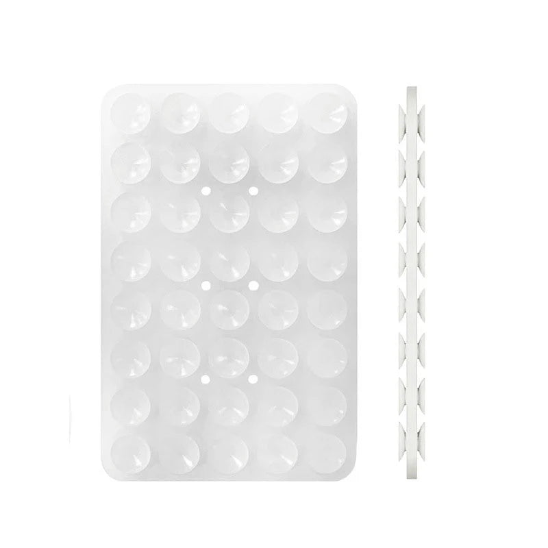Soporte de Ventosa de Silicona para Celular – Simple o Doble Cara, Multiuso, Adhesivo y Portátil