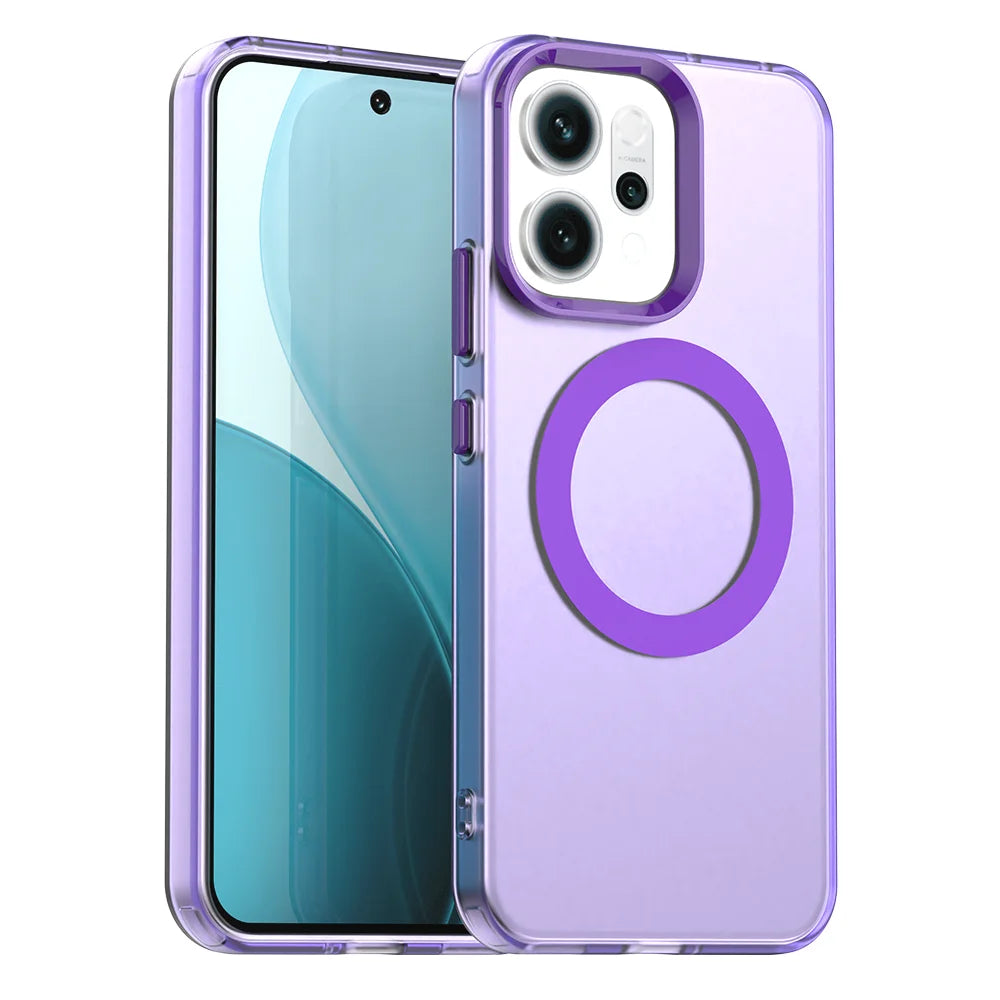 Funda MagSafe para OPPO Reno 14 / 14F / 14 Pro – Transparente con Carga Inalámbrica
