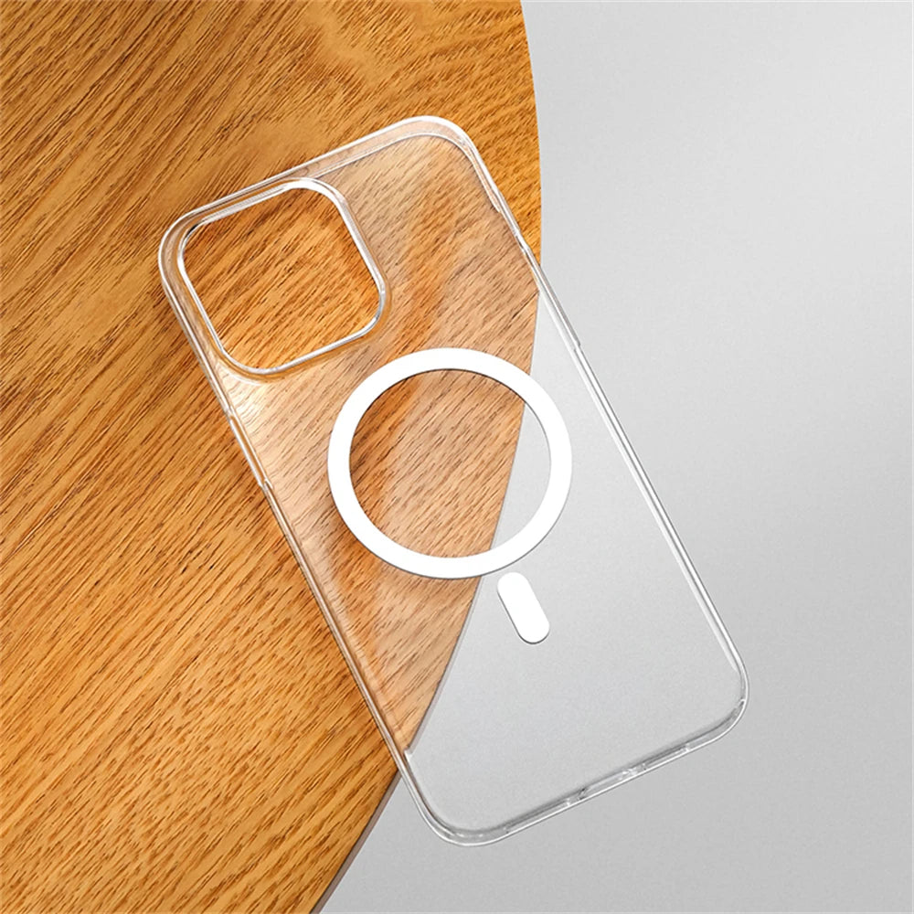 Funda Transparente MagSafe Ultra Fina PC para iPhone – iPhone 12 al 18 Pro Max