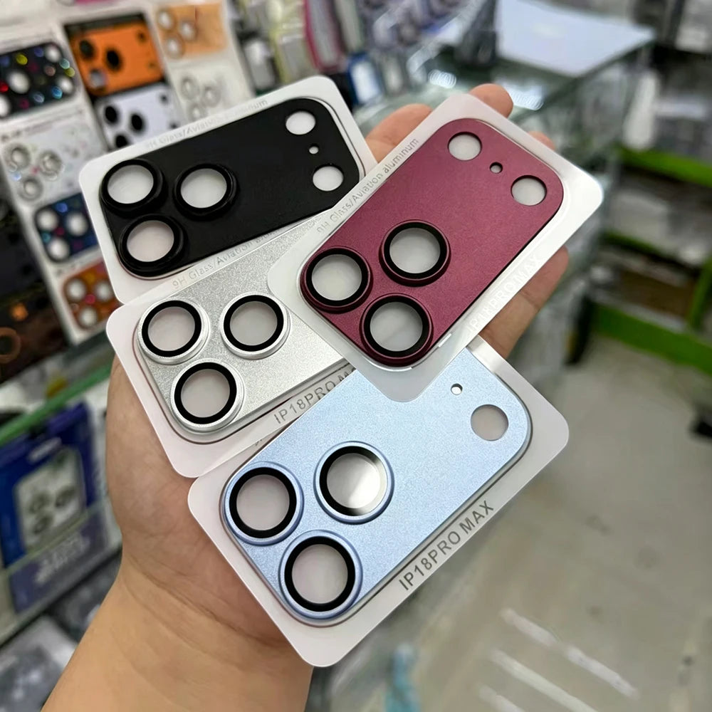 2PCS Aomor Lens Protector For iPhone 18 17 Pro Max Strong Adsorption Metal 9H Tempered Glass Camera Screen Full Protective Cover