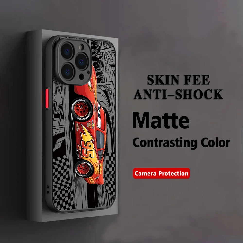 Funda iPhone Diseño Rayo McQueen – Compatible con iPhone 11 al 17 Pro Max