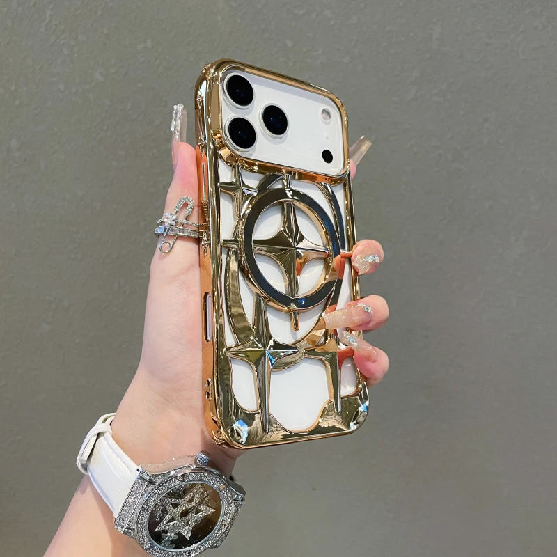 Funda MagSafe iPhone con Disipación de Calor – Plating Color Sólido, iPhone 12 al 17 Pro Max