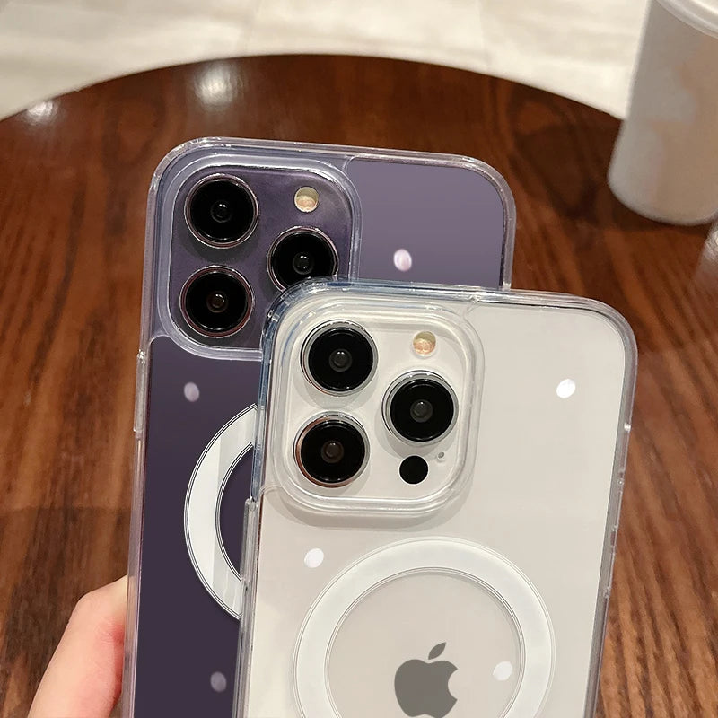 Funda Transparente MagSafe para iPhone – Compatible con Carga Inalámbrica