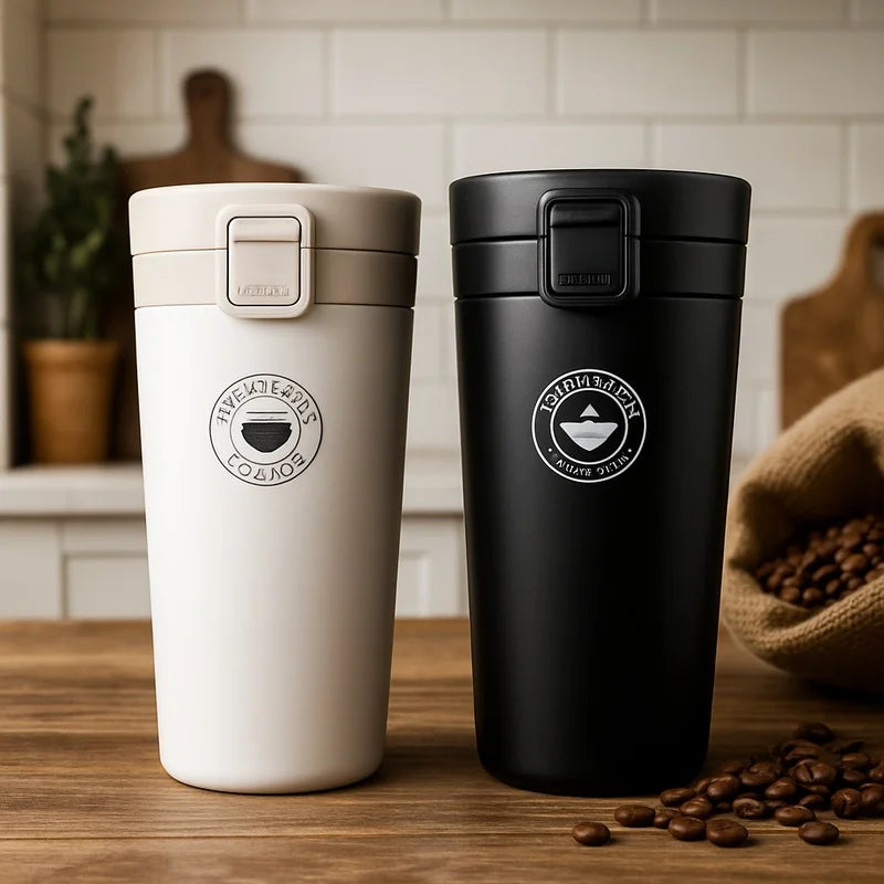 Termo Acero Inoxidable 380/510ml – Doble Pared, Bebidas Frías y Calientes
