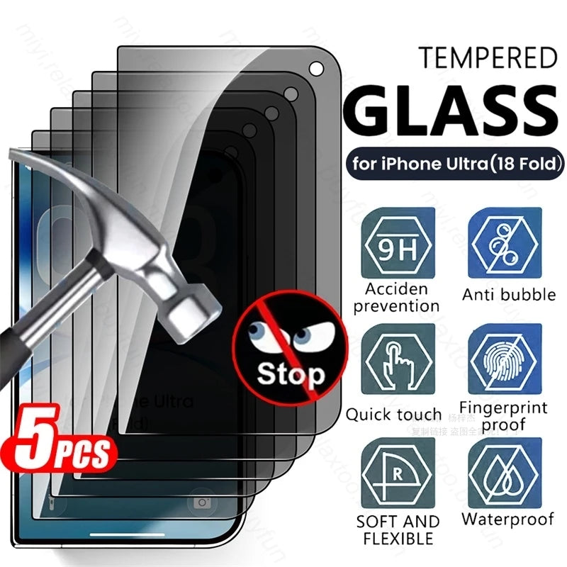 Vidrio Templado Anti Espía para iPhone Ultra 18 / Fold 2026 – Protección de Privacidad