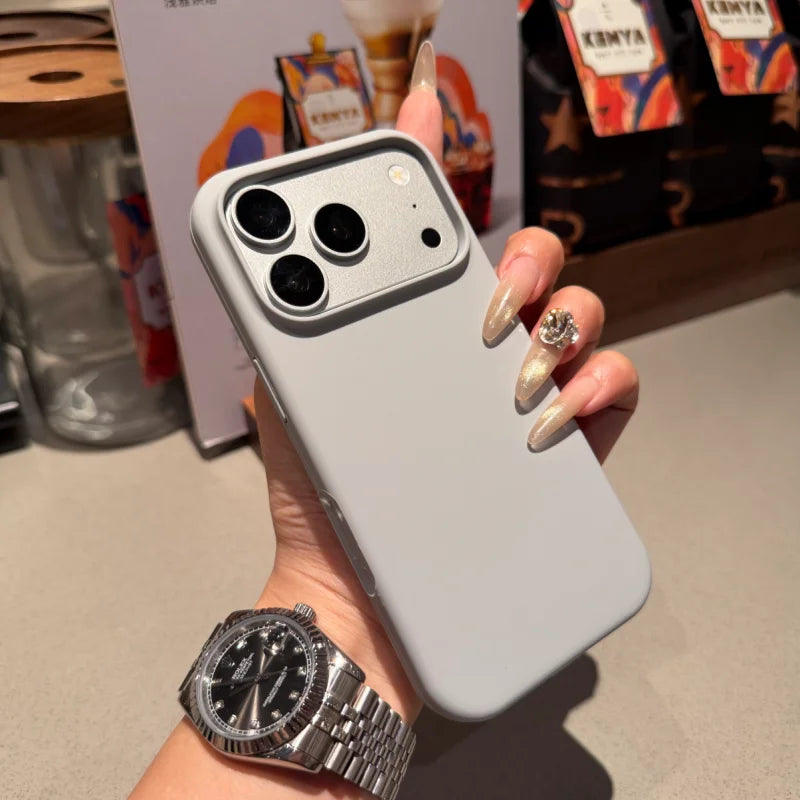 Funda de Silicona Líquida para iPhone 18 17 16 15 Pro Max Plus – Antihuella, Antigolpes, con Forro Aterciopelado